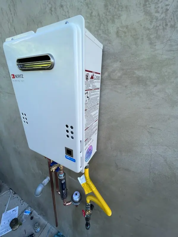 Tankless water heater installation for Mountain View Plaza homes